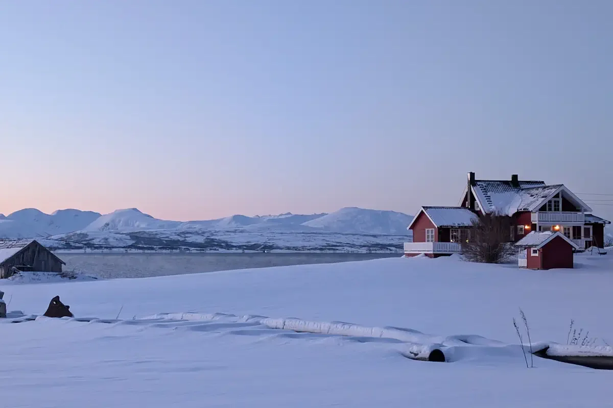 Paysages Tromso Norvège en hiver