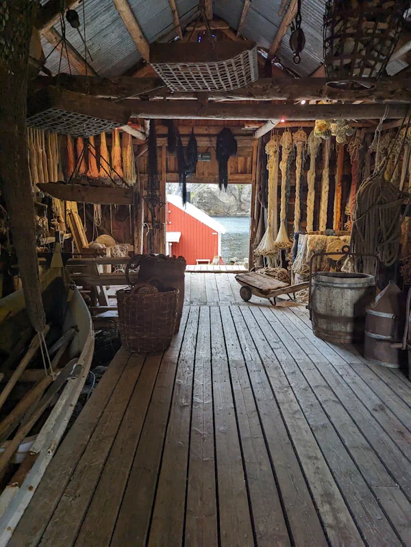Fishermens cabins, museum, Nusfjord, Lofoten Islands