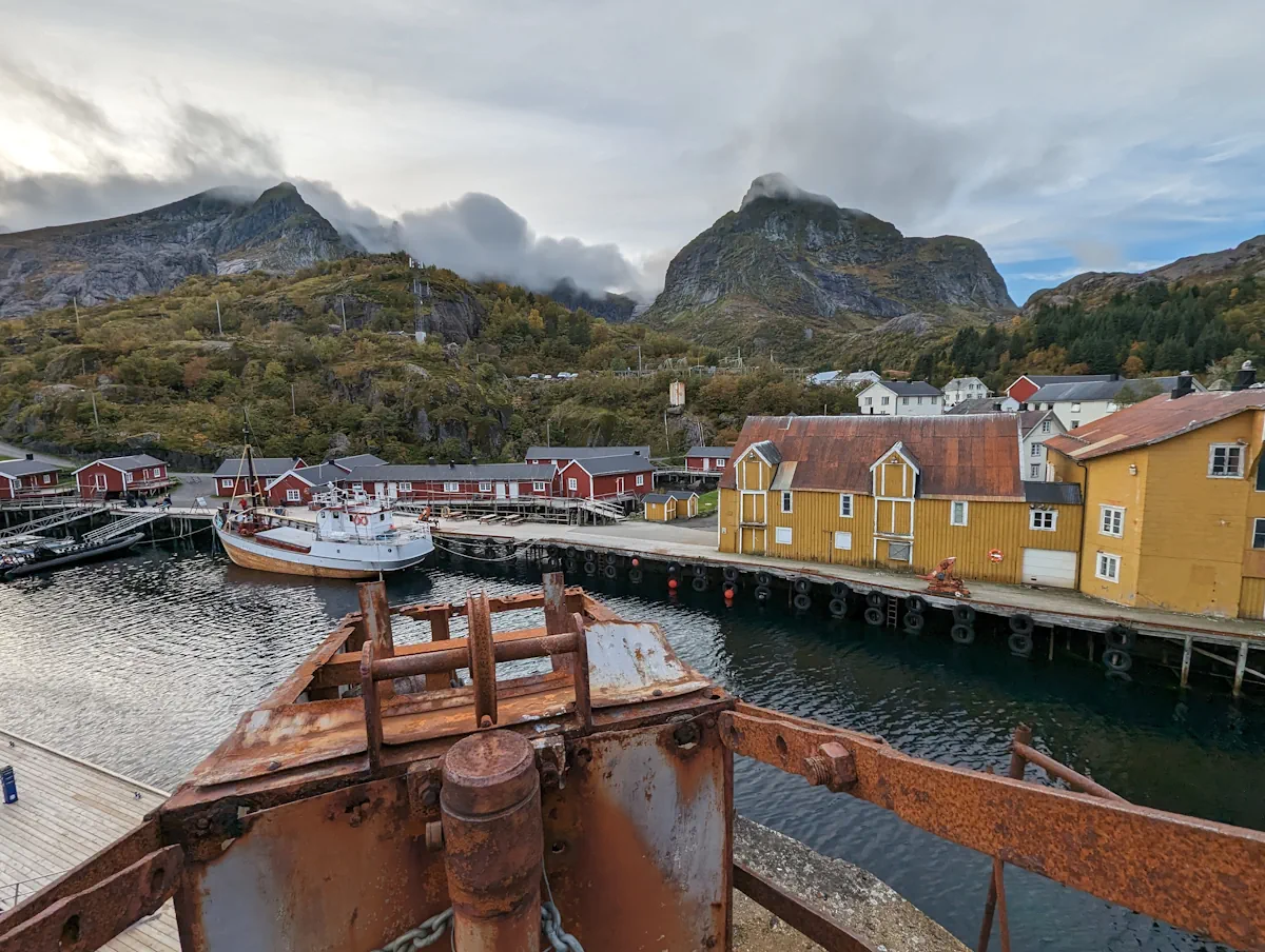 Harbour, Nusfjord village, Lofoten Islands, Norway