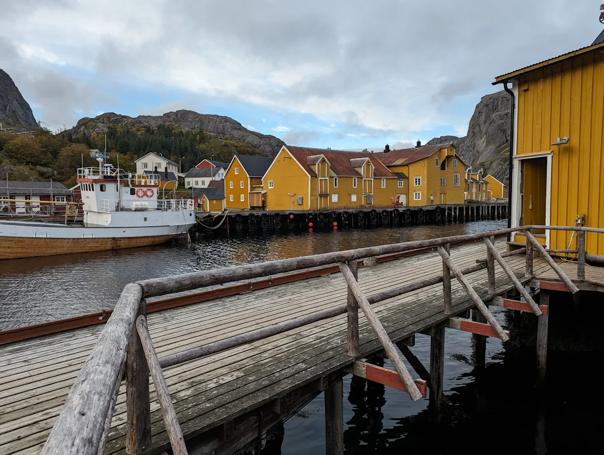 Harbour, Nusfjord village, Lofoten Islands, Norway