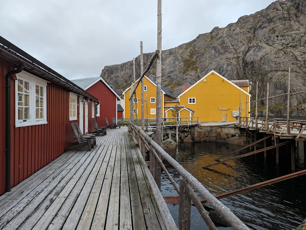 Harbour, Nusfjord village, Lofoten Islands, Norway