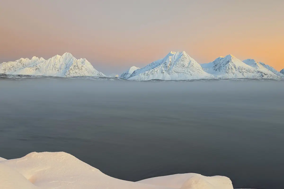 Vue alpes lyngen hiver Vue alpes lyngen hiver