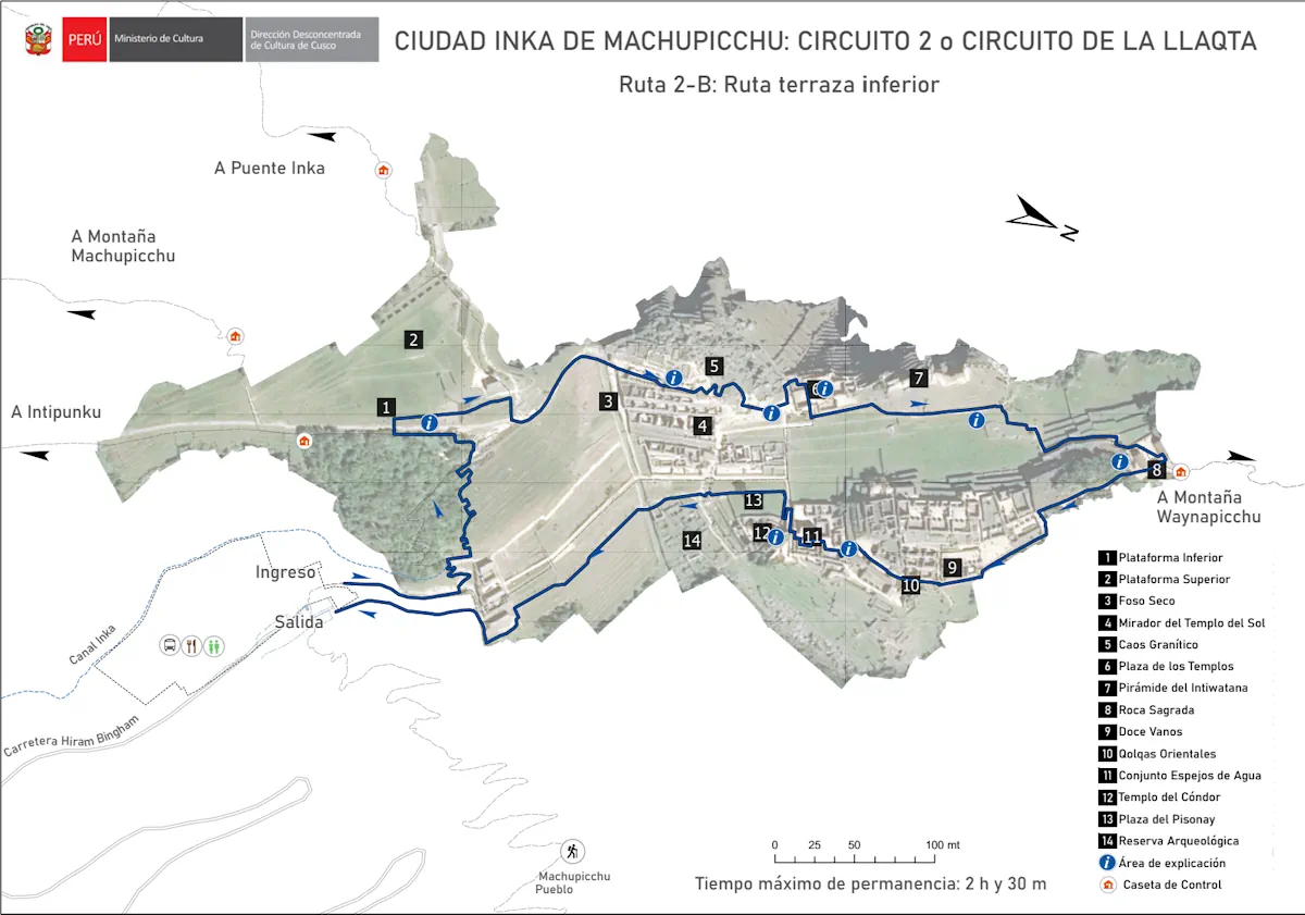 Itinerario 2B machu picchu circuito completo clásico
