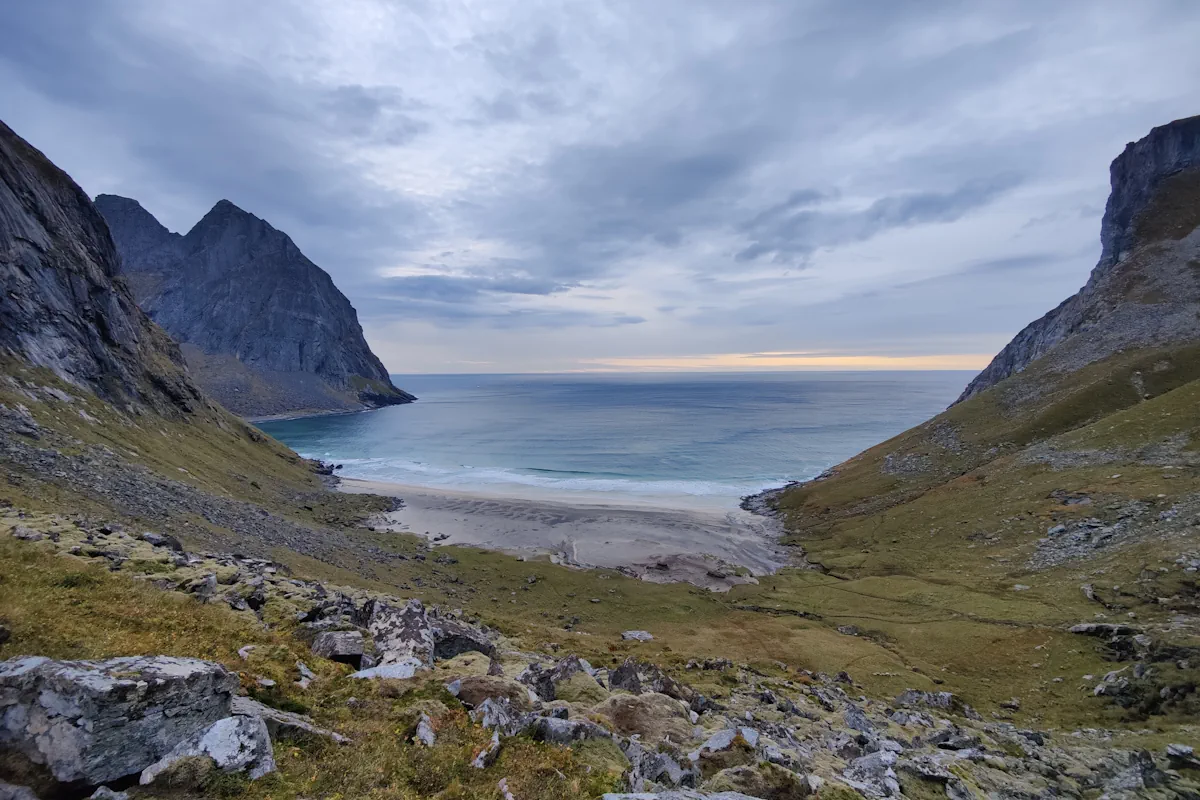 Randonnée Plage Kvalvika Iles Lofoten Randonnée Plage Kvalvika Iles Lofoten