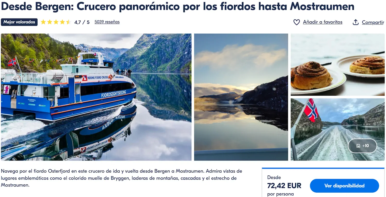 Crucero Mostraumen Bergen Crucero Mostraumen Bergen