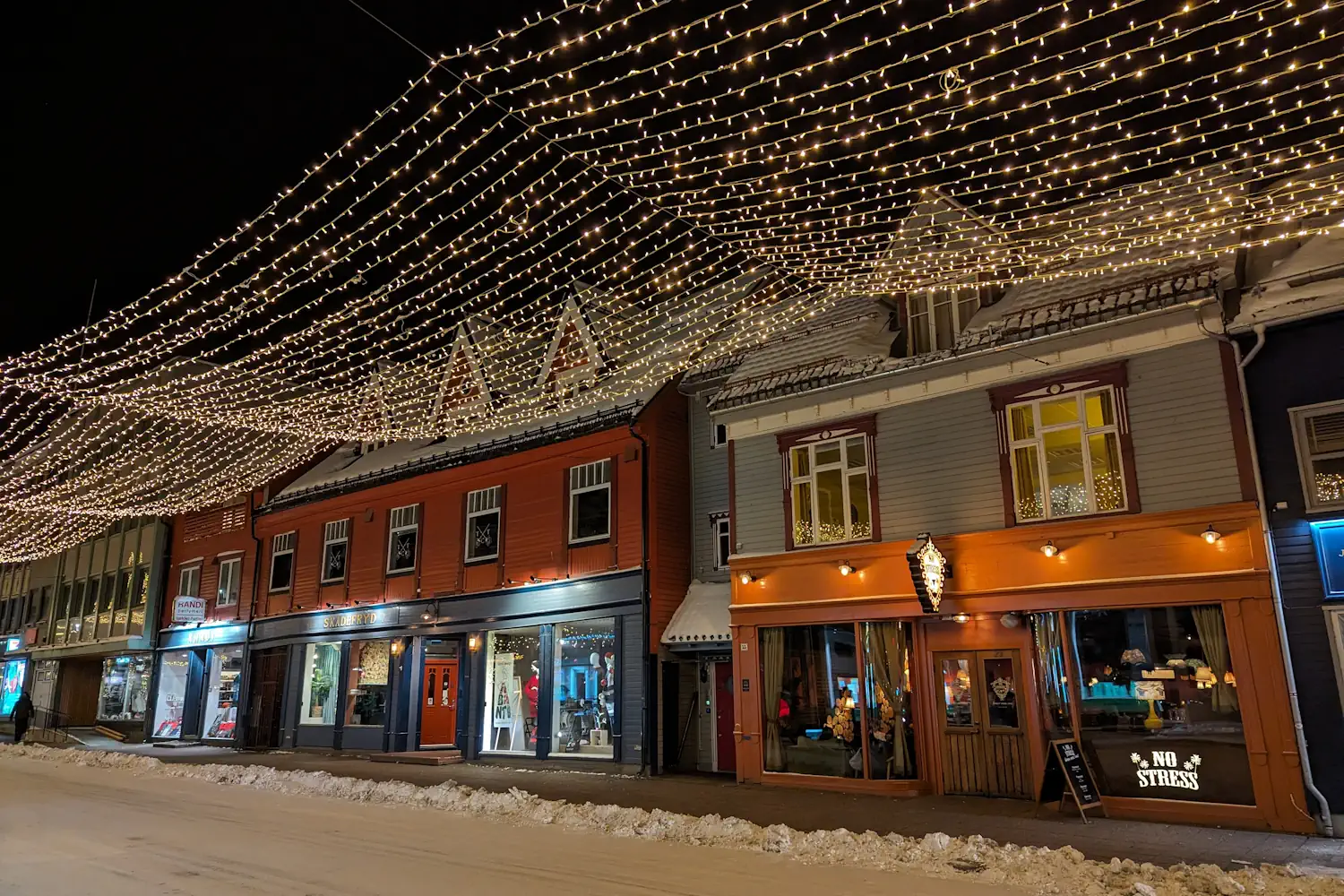 Tromso de nuit fêtes de noel