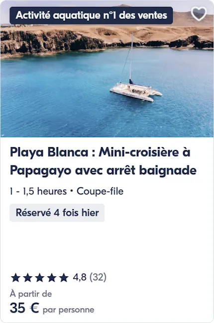 Croisière lanzarote papagayo