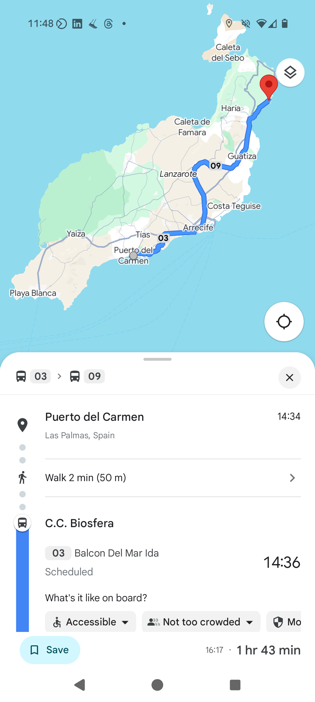meilleur planificateur google maps Lanzarote