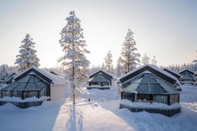 Santa's Igloos Arctic Circle, iglús de cristal en el Pueblo de Papá Noel en Rovaniemi