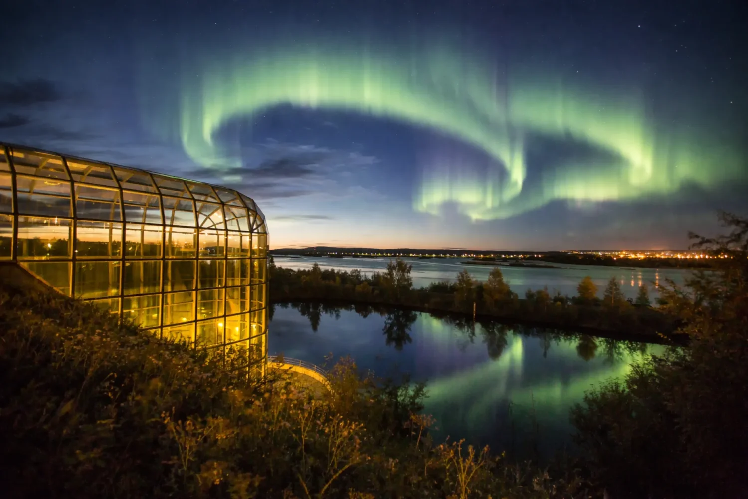 Aurores boreales Rovaniemi Arktikum