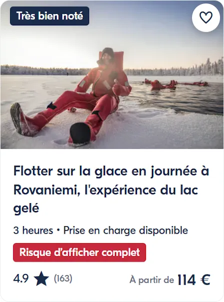 ice floating flotter eaux gelée rovaniemi