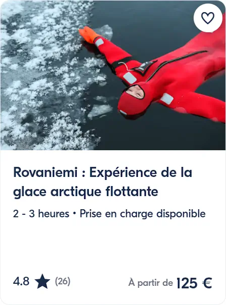 Flotter eau gelée laponie finlandaise rovaniemi