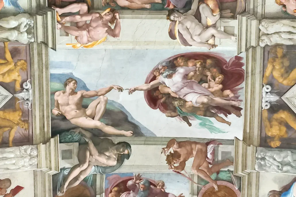 Chapelle Sixtine Vatican création adam