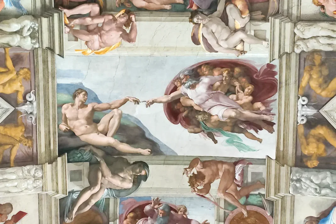 Chapelle Sixtine Vatican création adam