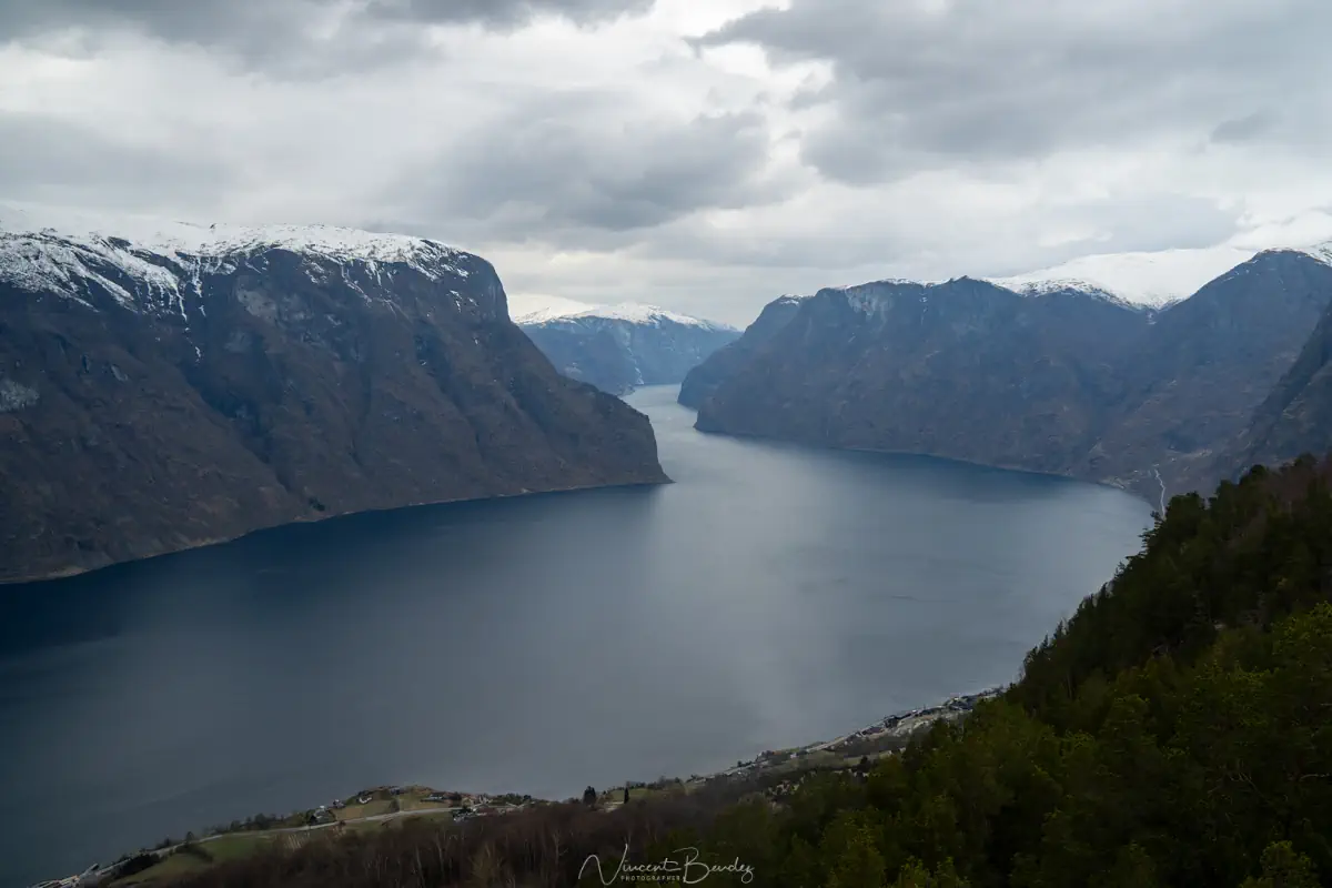 Stegastein fjords Norvège vue