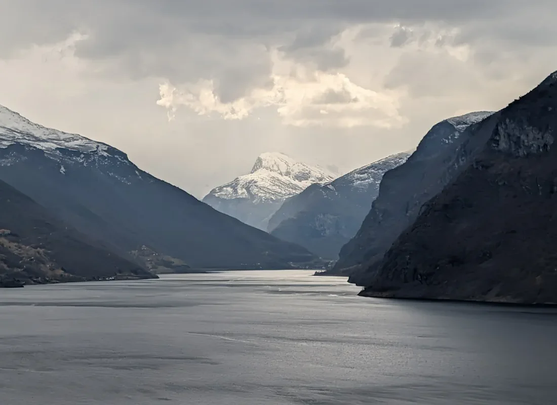 View aurlandsfjord Skjerdal Flam mountains fjord View aurlandsfjord Skjerdal Flam mountains fjord