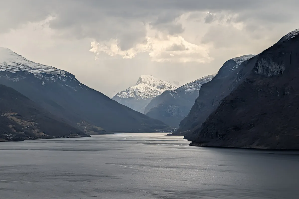 Vue Aurlandsfjord Skjerdal Fjord Flam