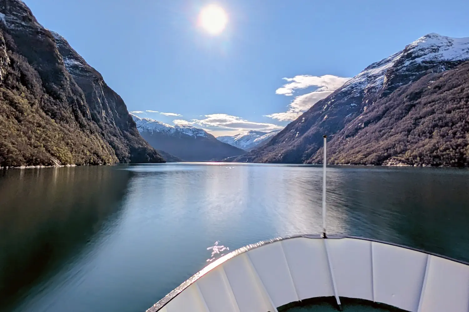 croisière ferry geiranger fjord printemps