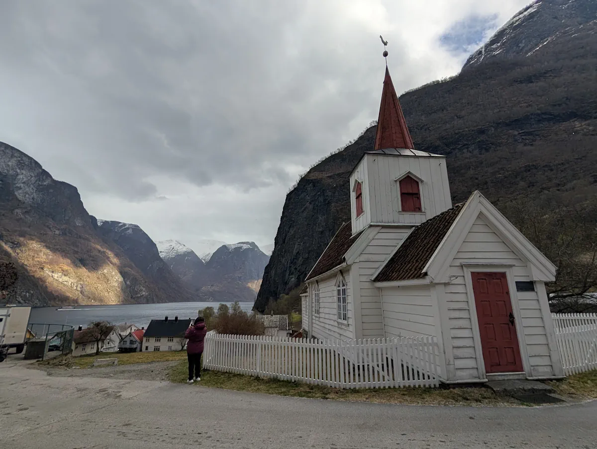 Eglise viking Undredal Village Aurlandsfjord