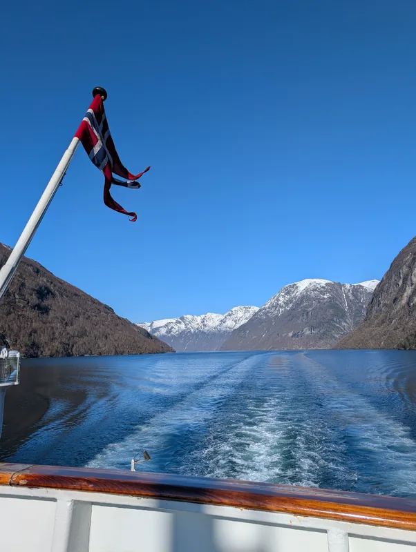 Drapeau norvégien Geirangerfjord Croisière Norvège