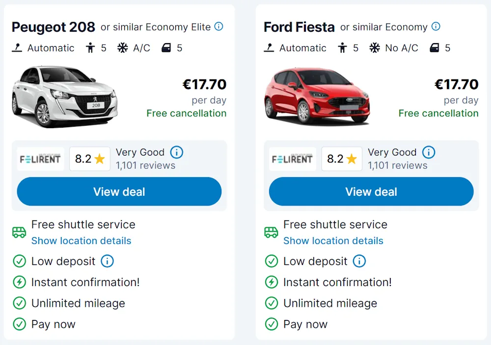 Rental car comparator Sicily Palermo Rental car comparator Sicily Palermo