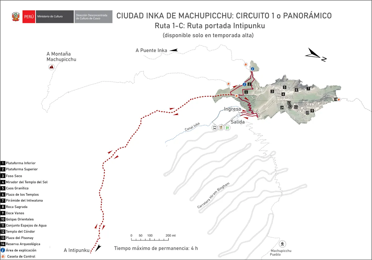 Machu Picchu circuit 1C itinéraire choisir Machu Picchu circuit 1C itinéraire choisir