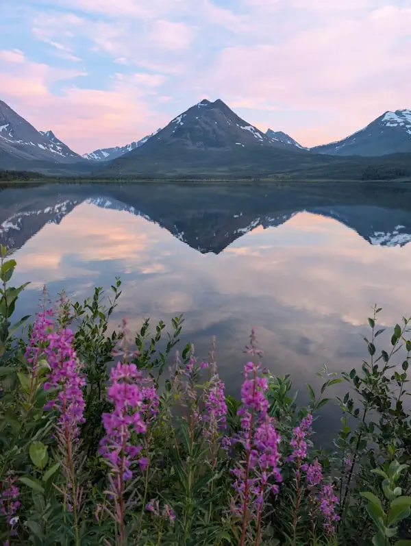 Nakkevatnet ciel rosé été tromso