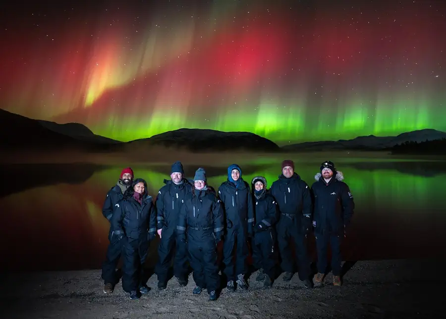 Northern lights watched in a small group with Northbound near Tromsø
