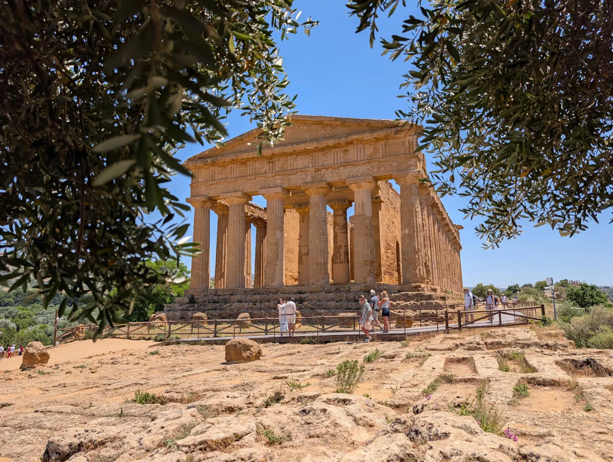 Temple concorde Grec Agrigente en Sicile Italie