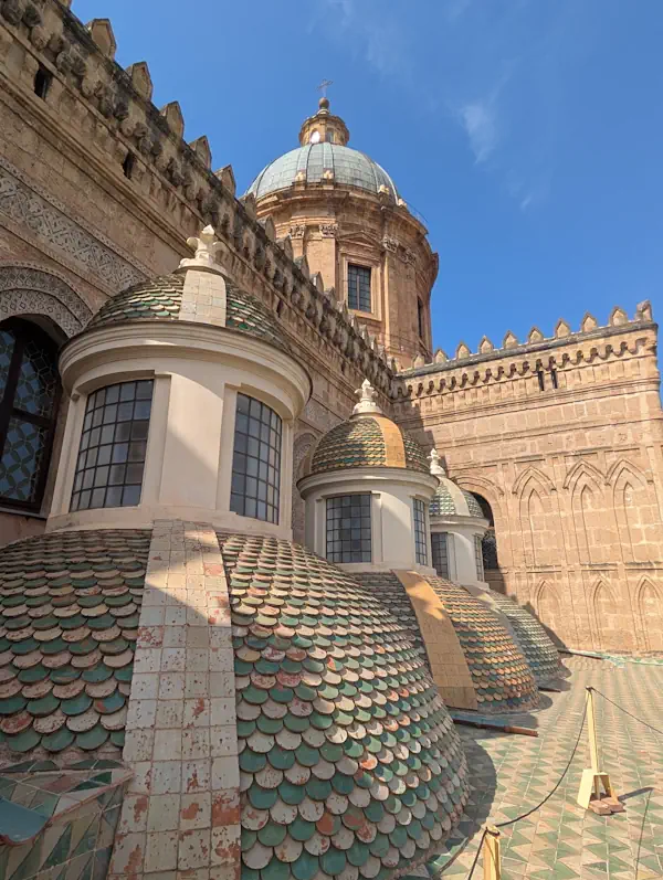 Toits Cathédrale Palerme architecture Sicile