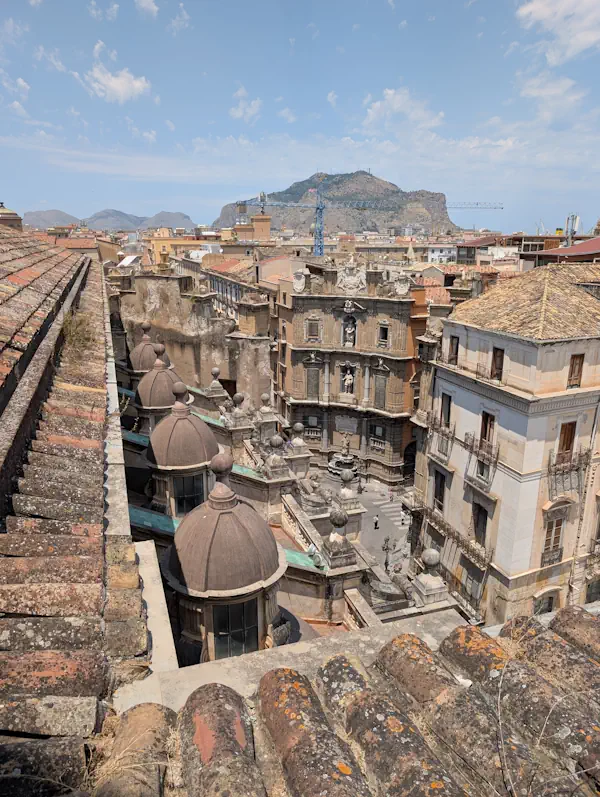 Vue Palerme depuis toit église