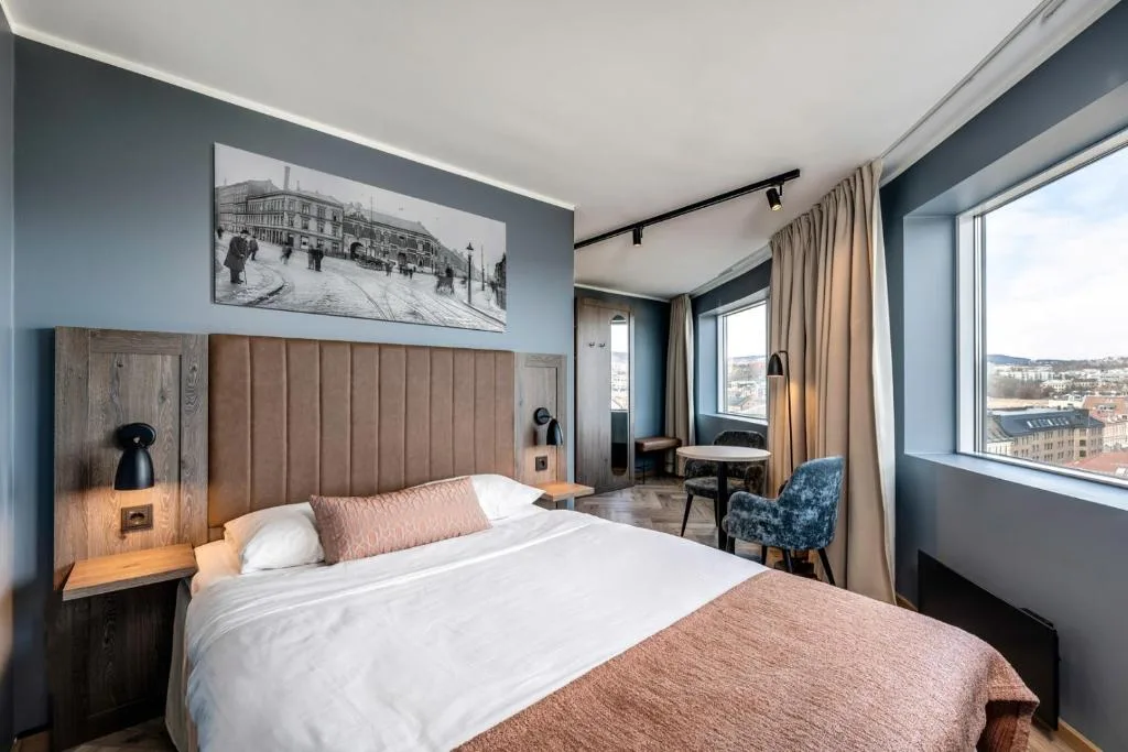 Anker Hotel — hôtel abordable dans le quartier animé de Grünerløkka à Oslo avec bar cosy et petit-déjeuner buffet copieux