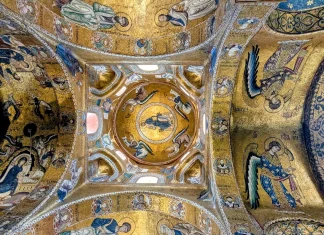 Que faire à Palerme – découvrez les plus beaux endroits, les plus insolites et les meilleures activités ! plafond église Santa Maria dell'Ammiraglio palerme