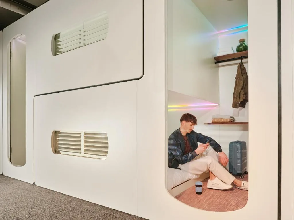CityHub Reykjavik, an ultra-central design pod hotel in the heart of Reykjavik with individual cabins and a jacuzzi
