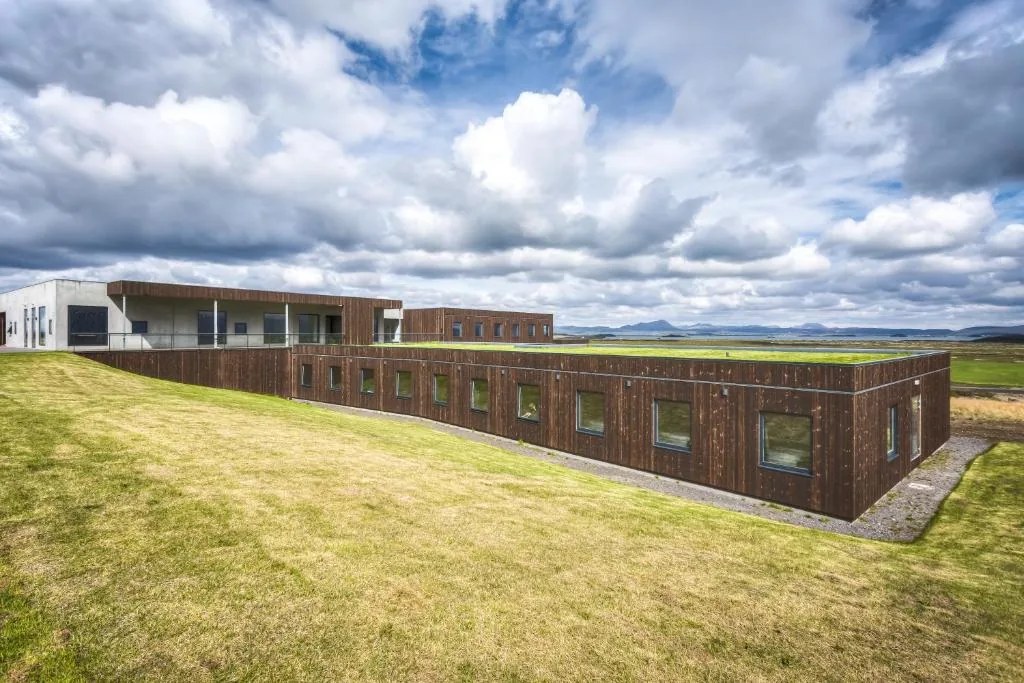 Hótel Laxá at Mývatn, modern 3-star hotel 2 km from the lake in north Iceland, northern lights wake-up service