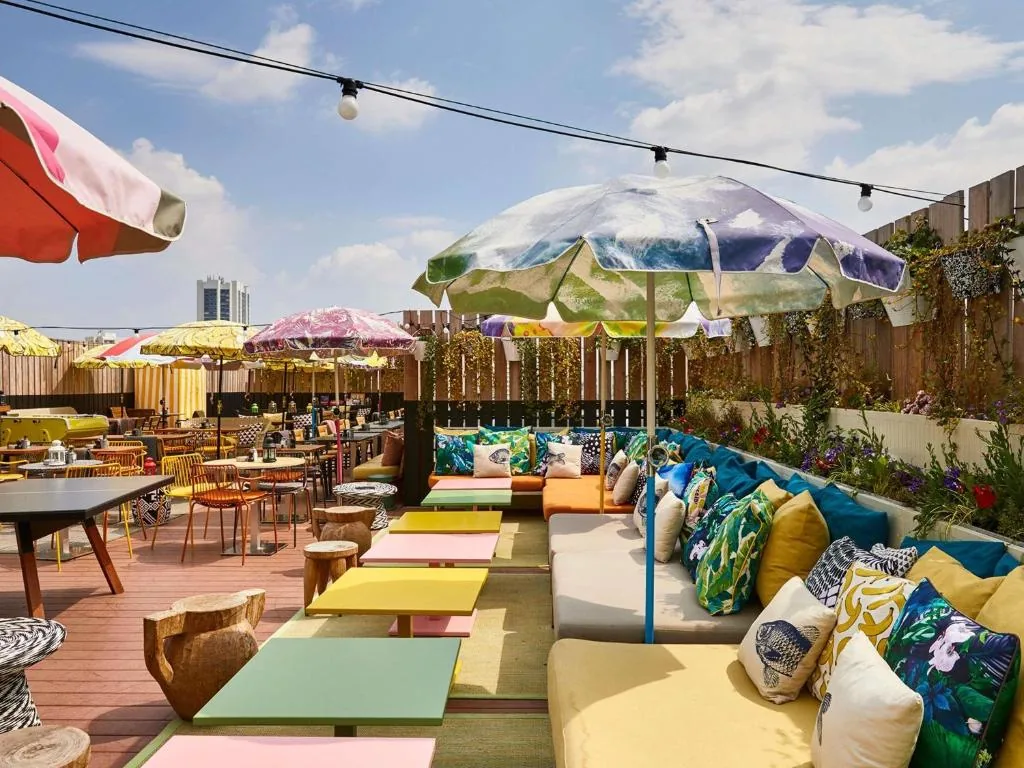 Mama Shelter Paris East in the 20th arrondissement on rue de Bagnolet, a trendy design hotel with a rooftop terrace and French brasserie, near Père Lachaise