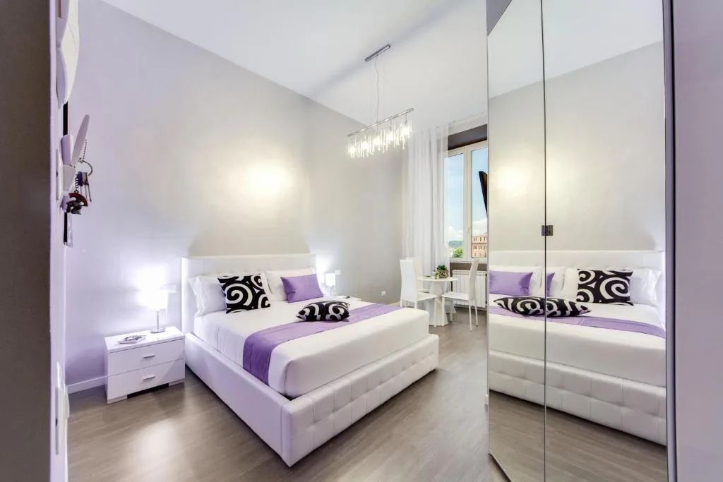 B&B Colosseo Panoramic Rooms Rome — Via Nicola Salvi chambres avec vue directe sur le Colisée depuis les fenêtres