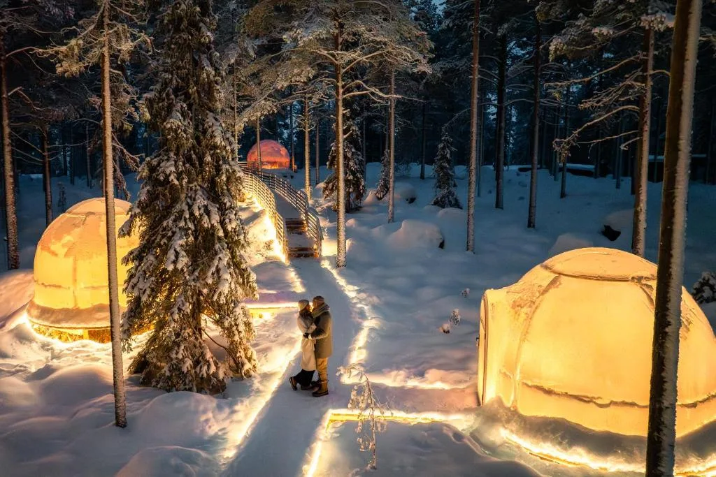 Invisible Forest Lodge and Spa Rovaniemi Designhütte am See