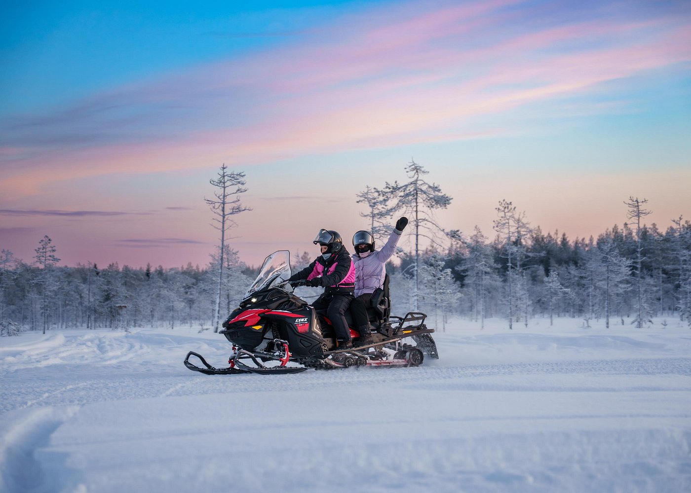 Schneemobil-Tour in kleiner Gruppe mit Snowride Lapland in Rovaniemi Finnisch-Lappland