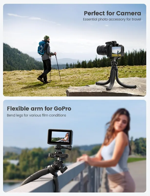 Mini trípode flexible Lamicall con mando a distancia inalámbrico para fotografiar las auroras boreales