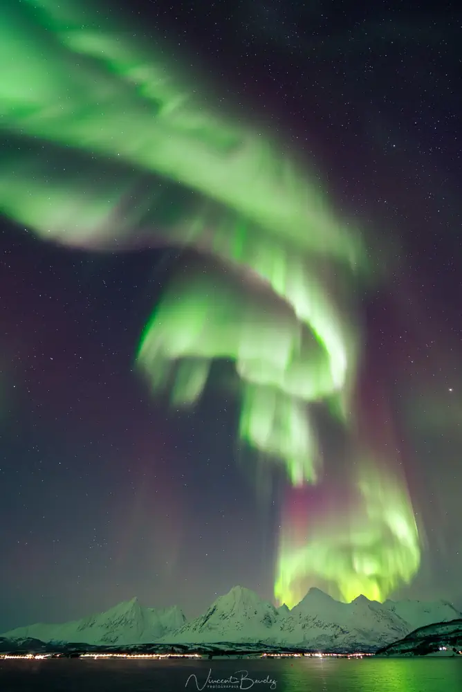 Aurores boréales alpes Lyngen Tromso hiver Aurores boréales alpes Lyngen Tromso hiver