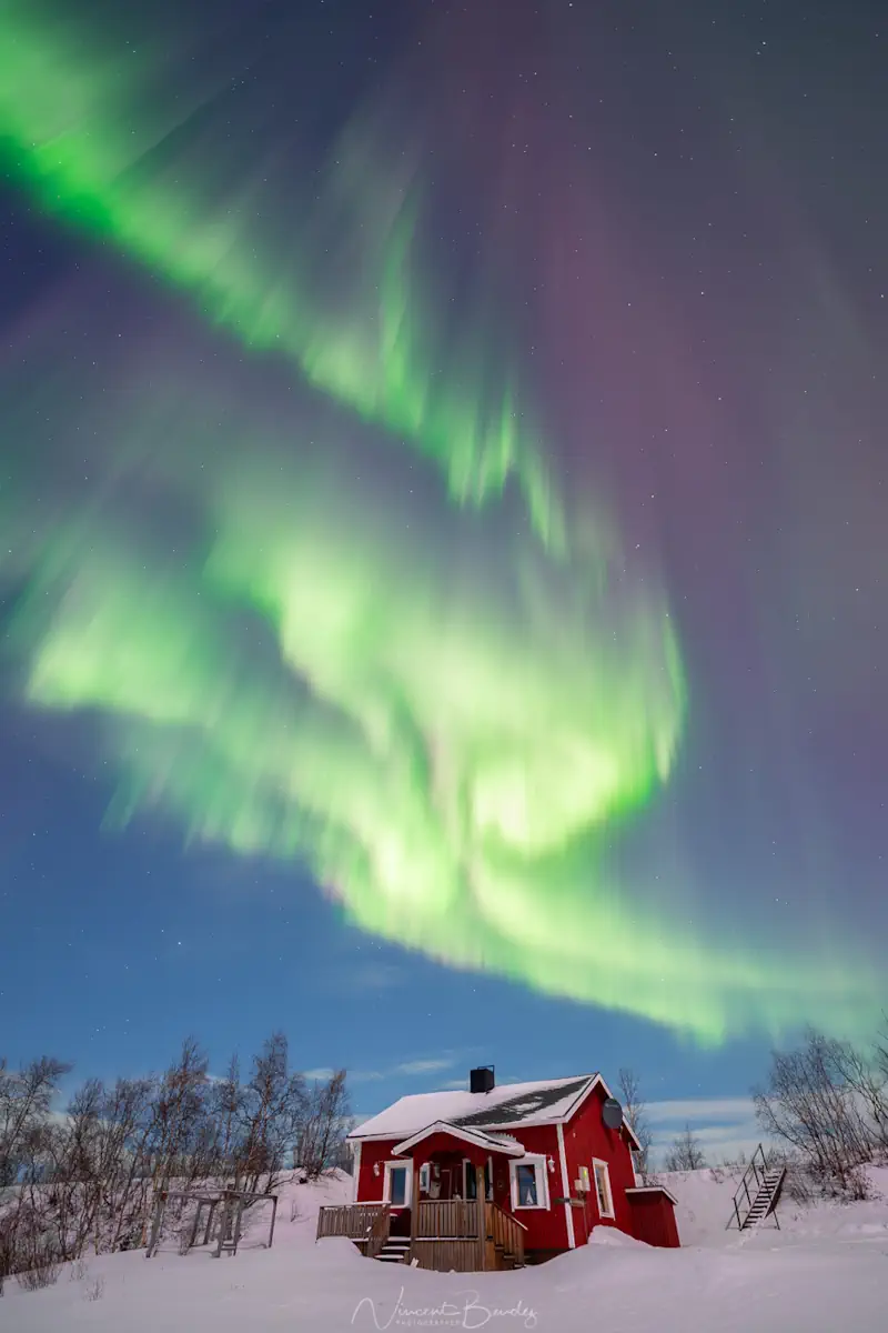 Aurores boréales hiver laponie Finlande Aurores boréales hiver laponie Finlande