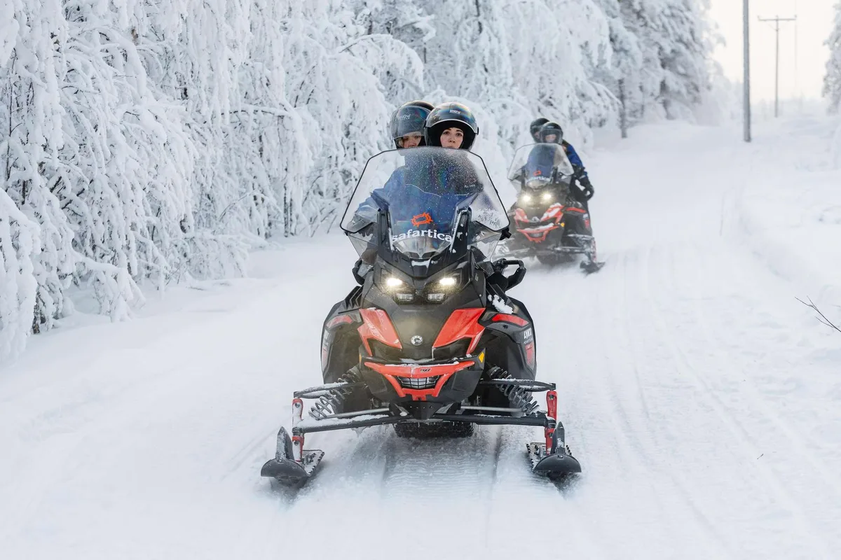 Snowmobile and ice fishing adventure with Lappish soup lunch with Safartica from Rovaniemi Finnish Lapland