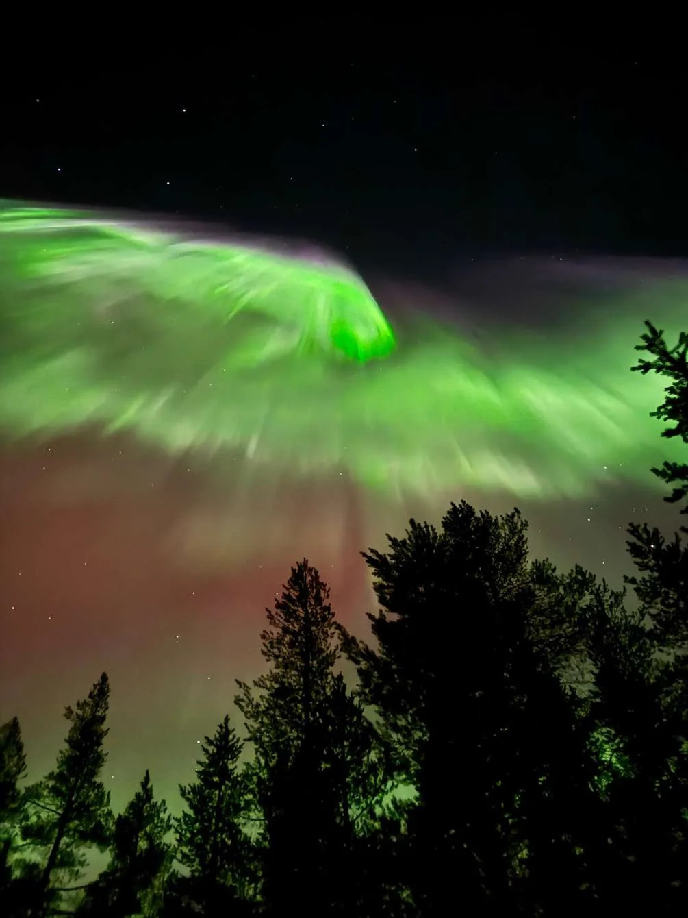 Coffee under the northern lights and professional photography with Lucy in Lapland in Rovaniemi Finnish Lapland