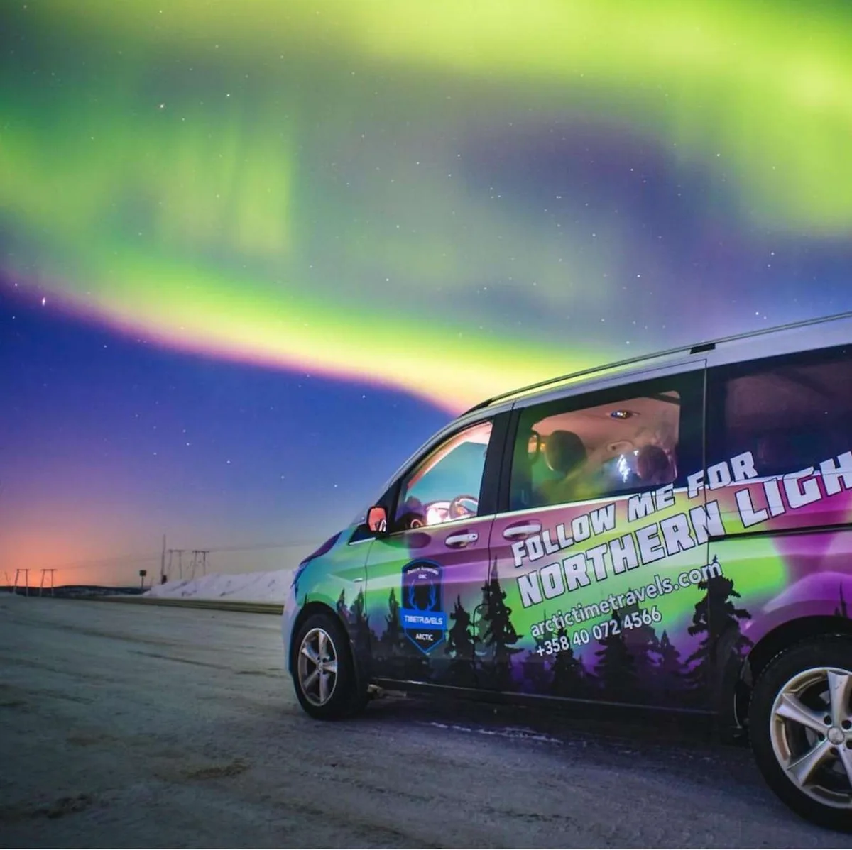Photography trip in search of the northern lights in Saariselkä with Arctic Timetravels, Finnish Lapland