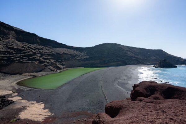 Laguna verde à El Golfo à Lanzarote en Espagne